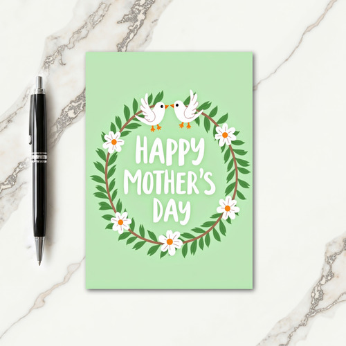 Leafy Wreath Happy Day Card