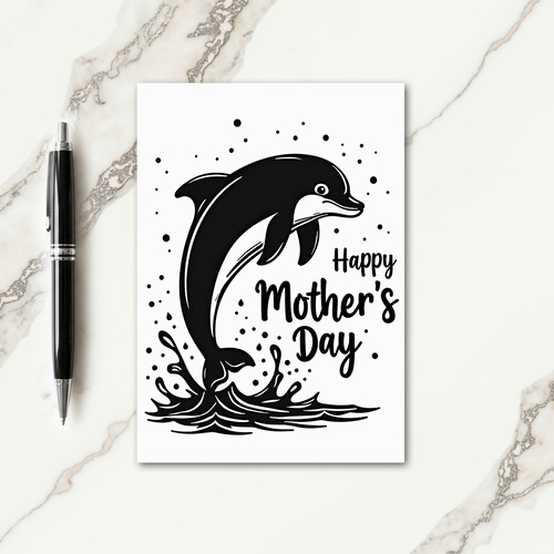 Leaping Dolphin Mothers Day Card