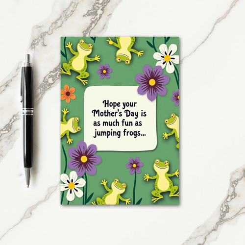 Leaping Frog Mothers Day Card