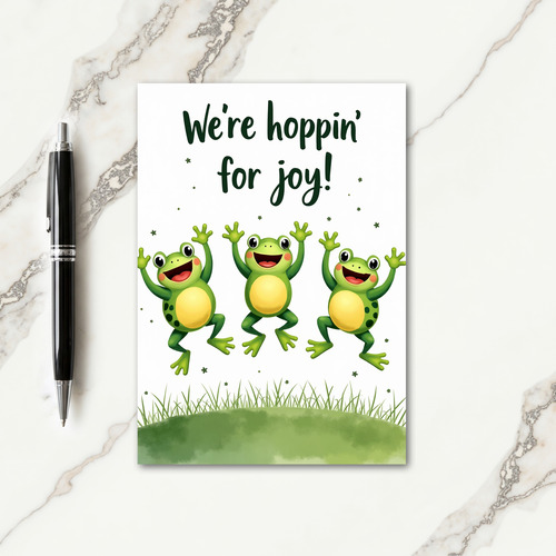 Leaping Frogs Fathers Day Card