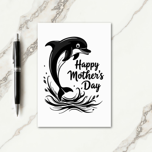 Leaping Marine Mothers Day Card