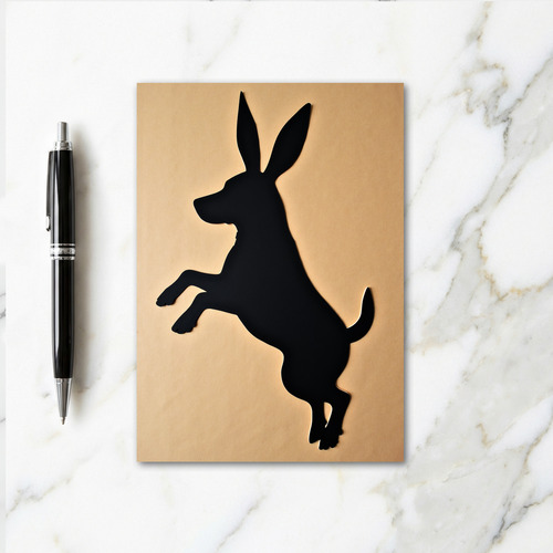 Leaping Silhouette Animal Card