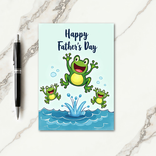 Leaping Sweet Fathers Day Card