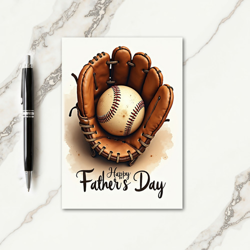 Leather Fathers Day Sports Card
