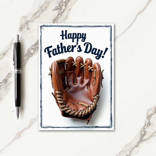 Leather Glove Fathers Day Card