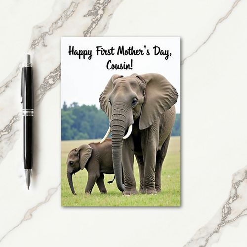 Leathery Elephant Family Card