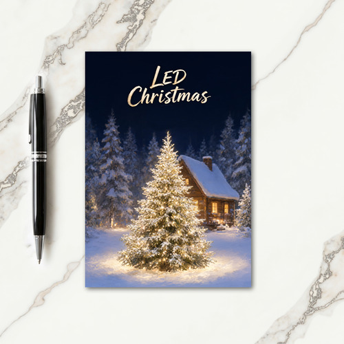 Led Christmas Tree Card