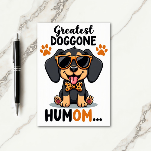 Leopard Bow Wow Greeting Card