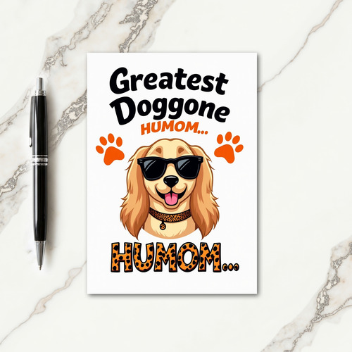 Leopard Humom Dog Card