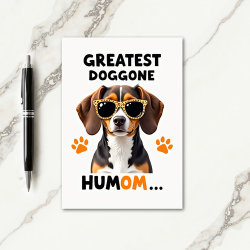 Leopard Print Dog Card