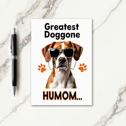 Leopard Print Dog Humom Card