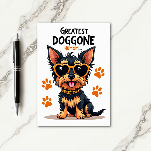 Leopard Print Dog Mom Card