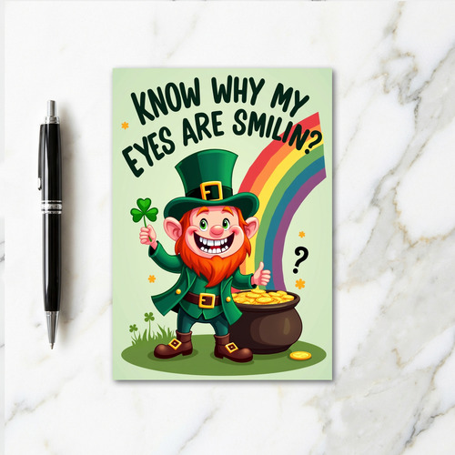 Leprechaun Art St Patricks Day Card