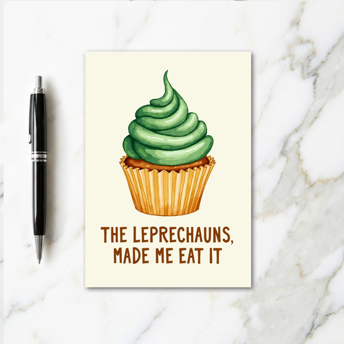 Leprechaun Ate It Funny Treat Card