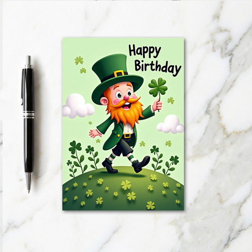 Leprechaun Birthday Fun Card