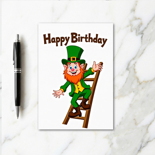 Leprechaun Birthday Scene Card