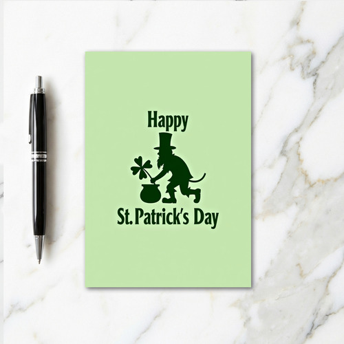 Leprechaun Clover Pattern Card