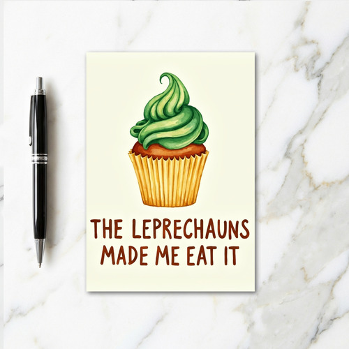 Leprechaun Cupcake Made Me Card