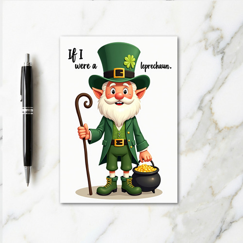 Leprechaun Gold Coins Faux Foil Card