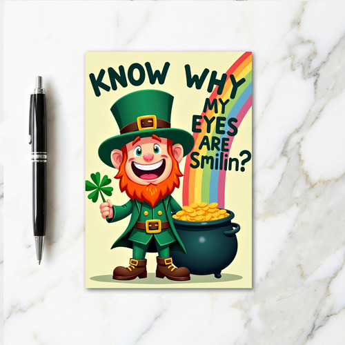 Leprechaun Gold Glitter Texture Card