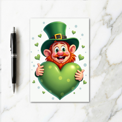 Leprechaun Heart Pattern Card