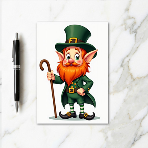 Leprechaun Illustration Card