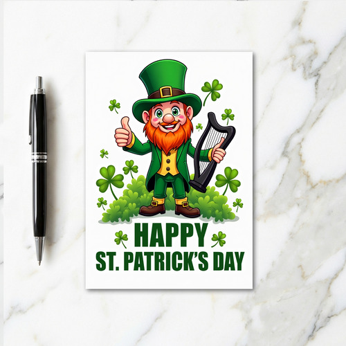 Leprechaun Joy Faux Gold Foil Card