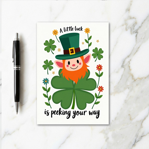 Leprechaun Luck Faux Gold Foil Card