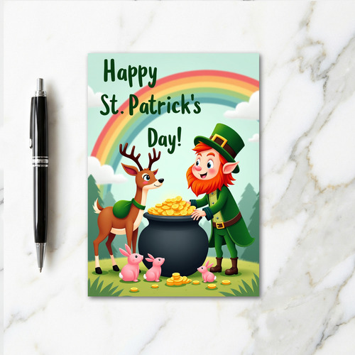 Leprechaun Luck Illustration Card