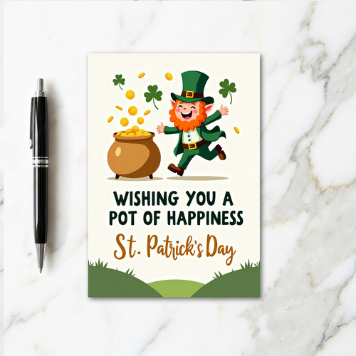 Leprechaun Luck Retro Vector Art Card
