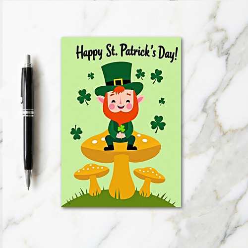 Leprechaun Mushroom Dots Card