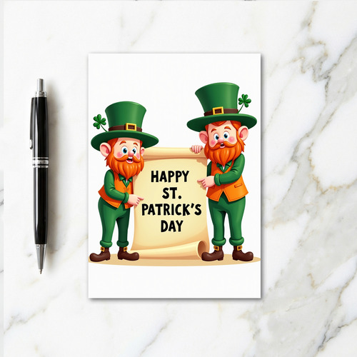 Leprechaun Scroll Happy Day Card