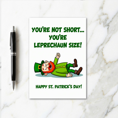 Leprechaun Size St Patricks Card