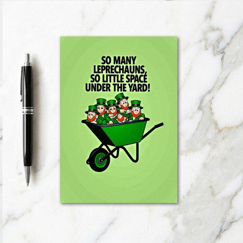 Leprechauns Under Yard Funny Card