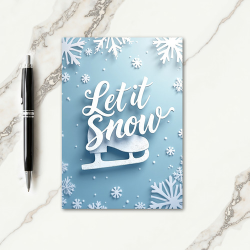 Let It Snow Skate Card