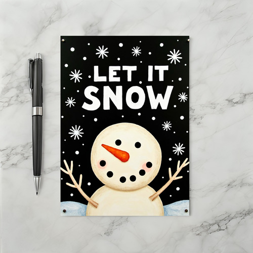 Let It Snow Snowman Card
