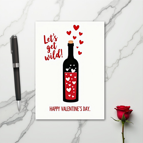 Lets Get Wild Valentine Card