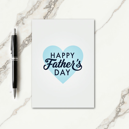 Light Blue Fathers Day Card