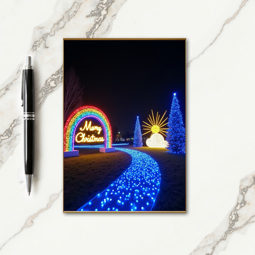 Light Garden Christmas Card