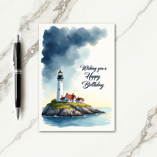 Lighthouse Birthday Card