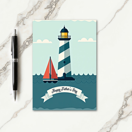 Lighthouse Fathers Day Card