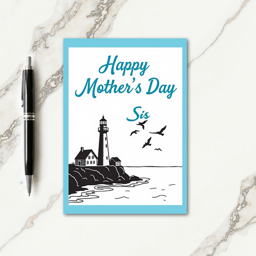 Lighthouse Mothers Day Card