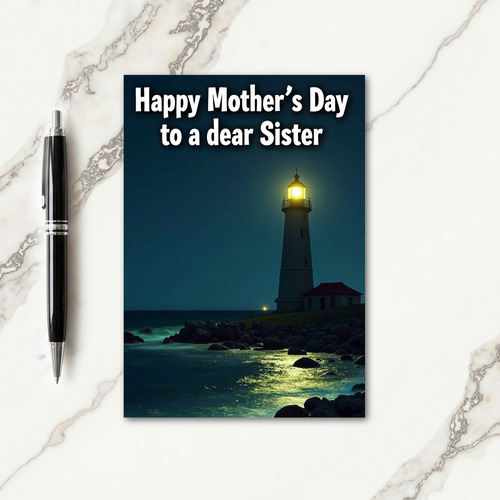 Lighthouse Sister Mothers Day Card