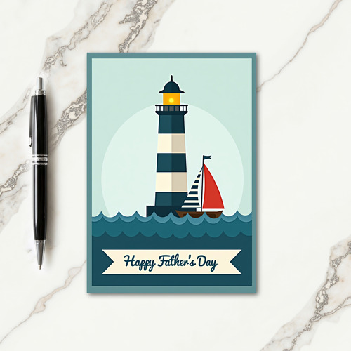 Lighthouse Sweet Fathers Day Card