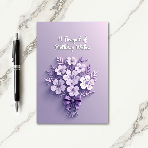 Lilac Bloom Birthday Card