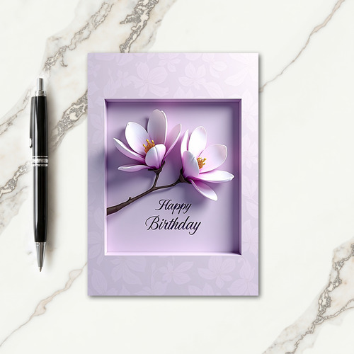 Lilac Blossom Birthday Card