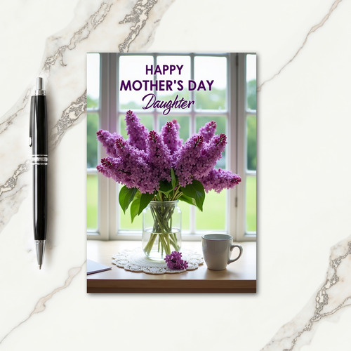 Lilac Bouquet Mothers Day Card