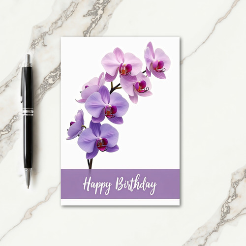Lilac Floral Birthday Card