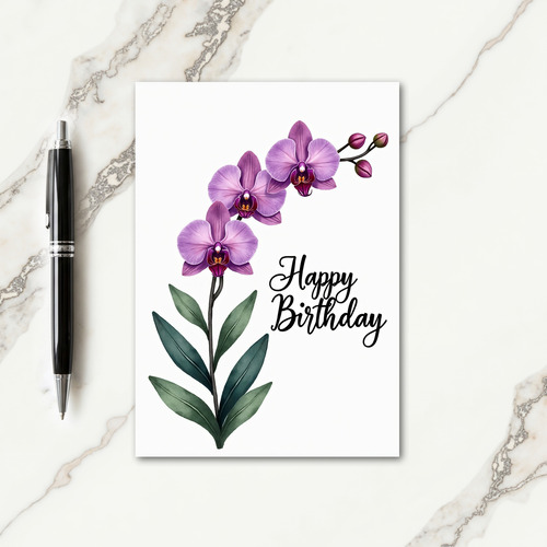Lilac Flower Birthday Card