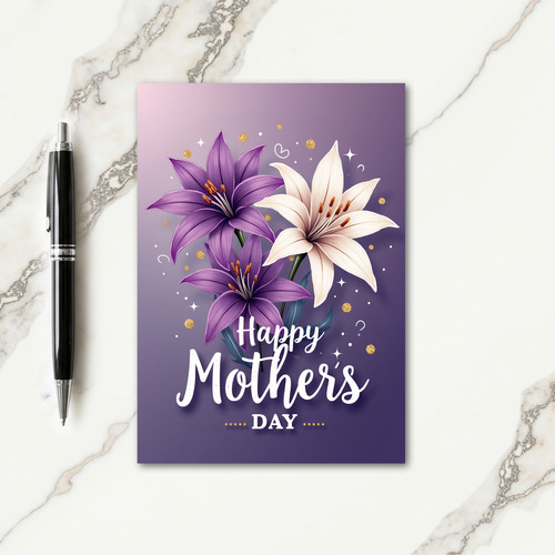 Lilac Mothers Day Blooms Card